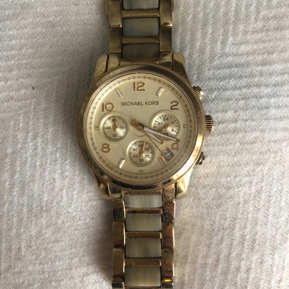 Michael Kors Gold and tortoise watch